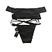 Sherry007 Women's Off Shoulder Strapless Bandeau Top Brazilian Bottom Bikini Set,Black,Small