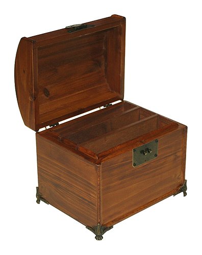 Mountain Woods Valencia Antique Style Recipe Box w/ Legs