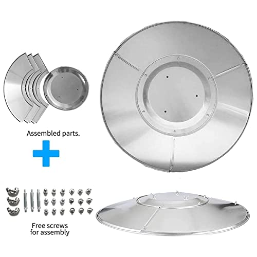 Kisworm Patio Heater Reflector Shield, Propane Outdoor Heaters Replacement Part Top Dome, 3