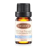 Peppermint Essential Oil, Oak Leaf 100% Pure Therapeutic Grade Aromatherapy Essential Oils Scented Oil, 10mL