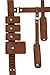 Adult Holster Belt Deluxe Brown PU Shoulder Strap Cosplay Costume Accessory