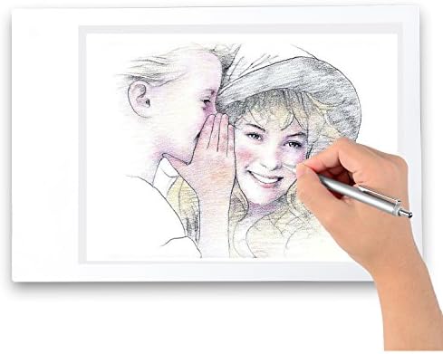 Tracing Light Box, Light Box A3 (21.8"x14.6") LED Artcraft Tracing Light Pad Battery Powered Light Table For Artists, Drawing, Sketching, Animation, Ultra-thin Portable Light Box (White)