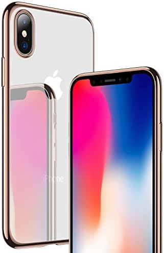 [DIGITAL NANNY] i PhoneX Phone case,Slim Smooth Premium Durable Soft TPU Rubber Silicone Gel back, Anti-Finger Print &amp; Anti-Scratch Case Cover for iPhone X (GOLD)