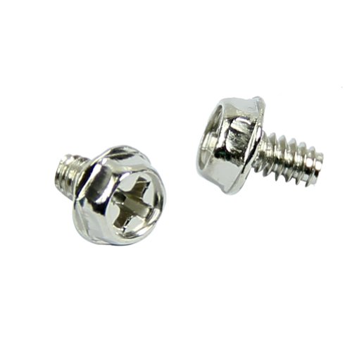 Estone 100pcs Toothed Hex 6/32 Computer PC Case Hard Drive Motherboard Mounting Screws