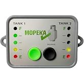 Mopeka Tank Check Wireless LED Display for Pro Check &amp; Universal Sensors | Programs Independently for 20, 30, 40 or 100 lb Cylinders and Shows Two Propane Readings Using One Replaceable CR2032 Battery