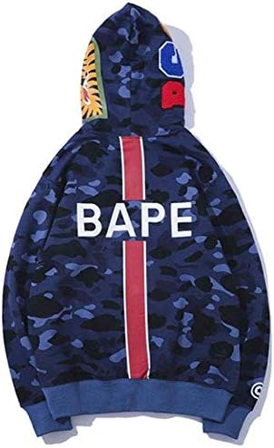 WYUKN Hoodie, Mens Hoodies Ape Bape Sweatshirt Fashion Outdoor Tracksuit Casual Hip-Hop Funny Coat,XX-Large