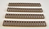 Heat Resistant 18 Slot 7 Inch Rail Ladder Covers (Pack Of 4) - Tan Dark Earth Color