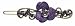 Crystal Flower Barrette P86175-1-0140lavender