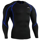 emFraa Men Women Skin Tight Compression Base layer Running Shirt Black S ~ XXL