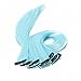 Neitsi® 10pcs 18inch Colored Highlight Synthetic Clip on in Hair Extensions #F16 Light Blue