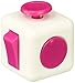 Fiddle Blox Product Cube Fun Way to Relieve Stress and Anxiety for Children and Adults Anxiety Attention Fidget Toy (White with Pink)