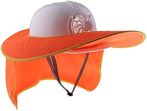 安全ヘルメット 日よけ帽子 日差しカット Uvカット 通気 ガーデニング 全４色 オレンジ 農作業 アウトドア 定価