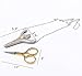 BIHRTC Stainless Steel Sharp Tip Sewing Snips Thread Cutter Safety Scissors with Sheath Chain for Embroidery, Sewing, Craft, Art Work & Everyday Use (Gold)