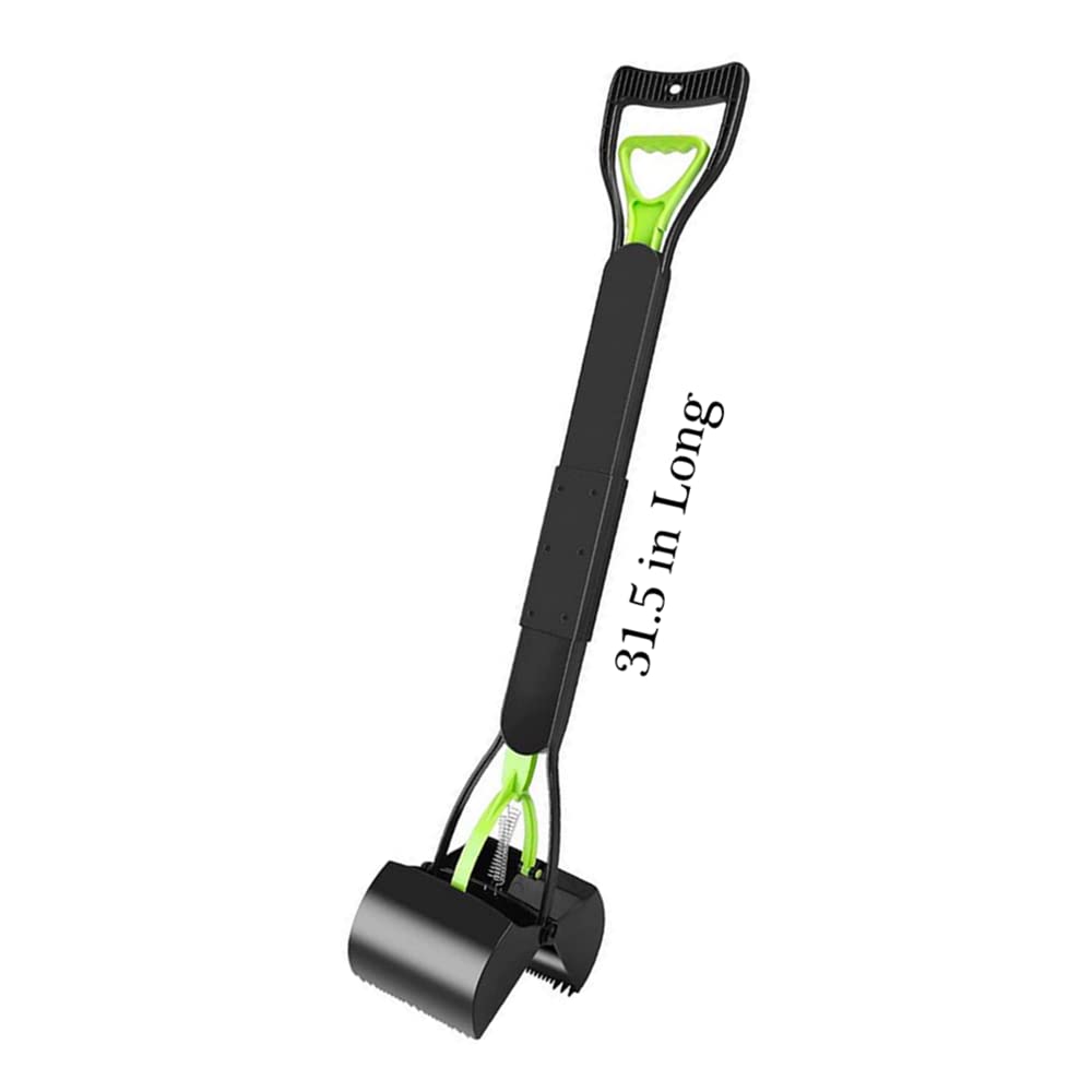 JINGUWU Dogs Pooper Scooper, 80 CM Long Handle Walking Poo Remover Grabber Picker for Clean Up Medium and Large Dogs Animal Waste or Garden Garbage, No Need To Stoop