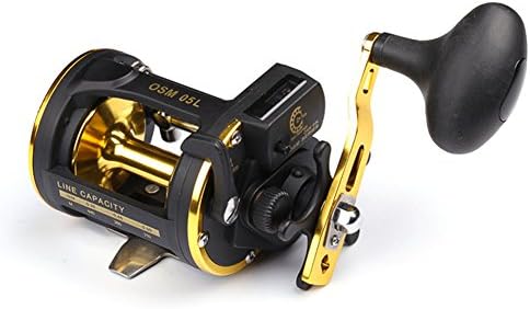 Spinning Reel Trolling Boat Fishing Reels Auto Counter with Alarm Bell Drum Fishing Vessel Plate Baitcasting Wheel
