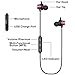 Bluetooth Headphones, GRDE Bluetooth Earbuds Magnetic Wireless Earbuds Stereo in-Ear Earphones Noise Cancelling Running Headset with Mic Compatible for Samsung Note 8 Cell Phones(Red)