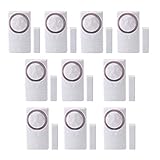 Wsdcam Door and Window Alarm for Home Wireless Alarm Security System Magnetic Alarm Sensor Time Delay Alarm Loud 110 dB, 4-in-1 Mode Window Alarms 10 Pack