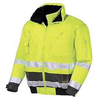 teXXor Warnschutz-Pilotenjacke Vancouver wasserdichte, winddichte Arbeitsjacke, L, gelb, 4106