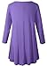 LARACE Women 3/4 Sleeve Tunic Top Loose Fit Flare T-Shirt(3X, Purple)