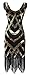 eforpretty Women's 1920s V Neck Sequined Beaded Embellishment Gatsby Flapper Dress