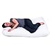 Bluestone Pregnancy, Full Body Maternity Pillow with Contoured U-Shape, Back Support, White