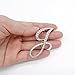 L'vow Clear Crystal Script Initial 26 Letter A - Z Brooch pin (J)