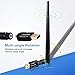 USB Wifi Adapter, AMBOLOVE AC600Mbps Wireless Wifi Dongle Dual Band(2.4G/150Mbps+5G/433Mbps) 802.11N/G/B Antenna Network Lan Card for PC Desktop Laptop Support Windows 10/8.1/8/7/XP/Vista/Mac OS/Linux