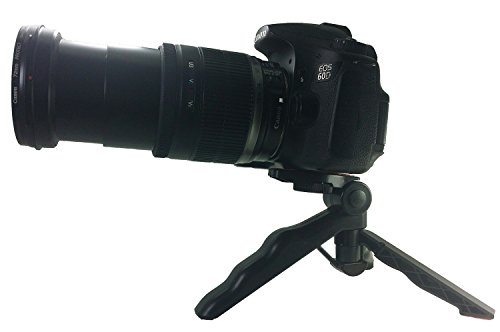 Mini Tripod Table Stand with pads and Soft Pistol Grip for DSLR 1/4" Cameras weighing up to 2.5lbs