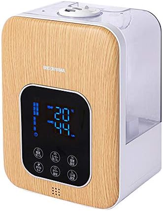 Iris Ohyama PH-UH35-ML Hybrid Humidifier, Ultrasonic + Heating Type, Remote Control Included, Aroma Oil Compatible, Digital Display, 3 Mist Settings, Humidity Settings, Includes Shut-off Timer, Large Capacity, Tabletop Wood Grain Natural, Natural