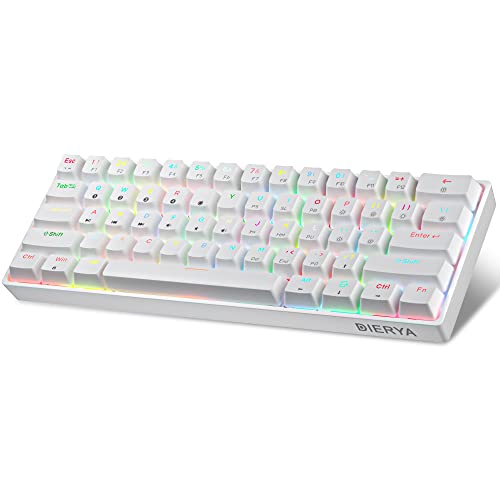 DIERYA DK61E Wired 60 Mechanical Gaming Keyboard, PBT Keycap, RGB Backlight, Full Keys Anti