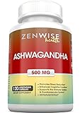 Ashwagandha Supplements - Natural Mood & Energy Booster - Calming Indian Ginseng for Stress & Fatigue - Adaptogen for Heart, Thyroid & Immune System Support - 500 MG - 120 Vegetarian Capsules