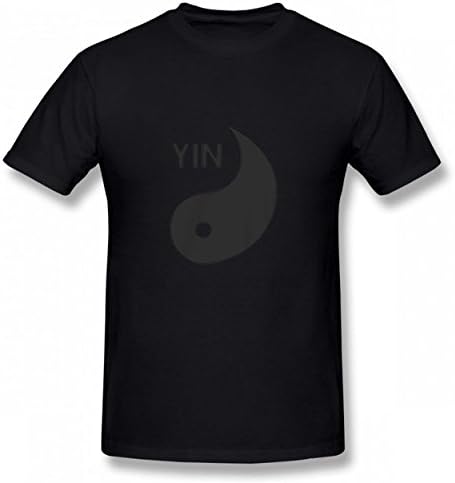 Hui Shop Yin Yang Gossip Tshirt Printed Cotton T-Shirts Tops Logo Men Tee Black
