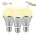 9W Motion Sensor Light Bulb, E26/E27 Smart Motion Detector LED Bulb Warm White (3000k) Indoor Outdoor Dusk to Dawn Light Bulbs for Front Door Garage Basement Corridor Hallway Stairs Attic (3 Pack)