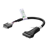 SIENOC 19 Pin USB3.0 Female to 9 Pin USB2.0 Male Motherboard Cable Adapter Co.
