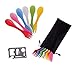 12 Pack Sporks,Durable & BPA Free Tritan Sporks,Spoon Fork & Knife Combo Utensils,6 Colors,Best Flatware Mess Kit for Camping&Outdoor Activities,with Bottle Opener and Portable Bag (multicolor)