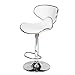 2 pcs Swivel Elegant PU Leather Modern Adjustable Bar Stool Chair Barstool (White)