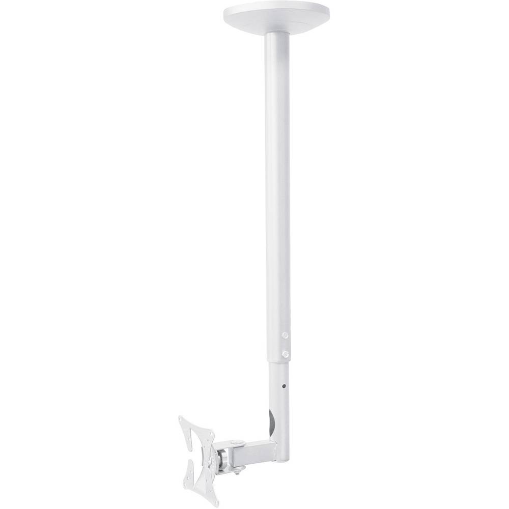 myWall HL4-1WL Height-Adjustable Ceiling Mount for Flat Screens 10-30 Inches 25-76 cm up to 30 kg White
