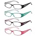 ALTEC VISION Women's Reading Glasses - 4 Pairs Shiny Ladies Fashion Readers 2.00