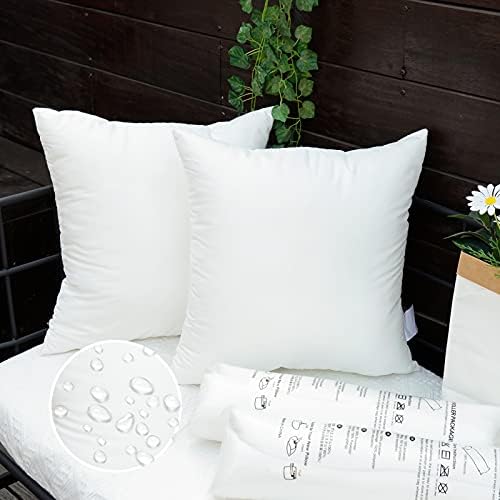 JOJOGOGO 20x20 Outdoor Pillow Inserts Set of 2 Waterproof 20 x 20 Throw