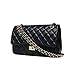 Women's Chain Quilted PU Leather Shoulder Bag (11', Black)