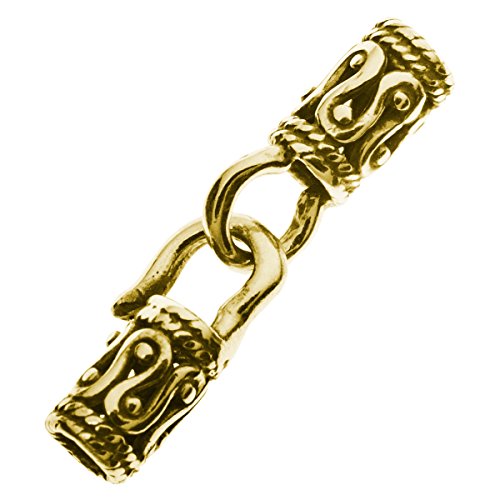 1 Set Gold-tone 925 Sterling Silver 2mm Crimp End Cap Hook and Eye