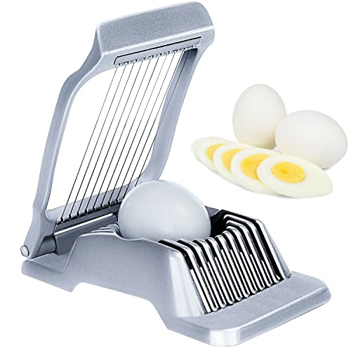 Egg slicer for hard boiled eggs heavy duty aluminum