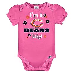 Gerber Baby Girl's NFL 3 Pack Short Sleeve Onesie