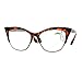 SA106 Womens High Point Squared Half Rim Look Cat Eye Glasses Tortoise