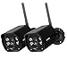Zmodo Outdoor Security Camera System, 1080 Full HD Wireless IP Weatherproof Surveillance System 2.4GHz, 98ft Night Vision, Activity Alert - 2 Pack - Works Alexa
