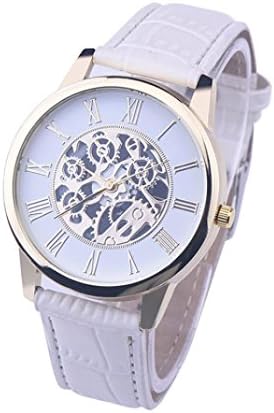 Toponly watches Men Watches,Toponly Men Retro Imitation Mechanical Belt Watch (FASHION White)