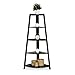 Furinno 5-Tier Corner Ladder Garden Shelf, Espresso