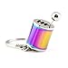 maycom Creative Auto Part Model Gear Box Keychain Six-speed Manual Transmission Shift Lever Keyring Key Chain Ring Keyrings Keyfob (Rainbow)
