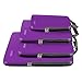 Bagail 4 Set Compression Packing Cubes Travel Expandable Packing, Purple, Size M