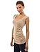 PattyBoutik Women's Scoop Neck Ruched Tank Top